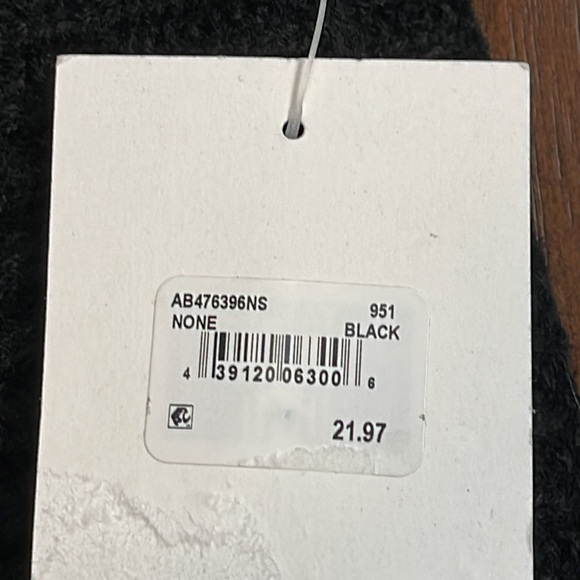 ABOUND NWT Black Knit Drawstring Fleece Lined Cowl Neck Scarf - Picture 4 of 4